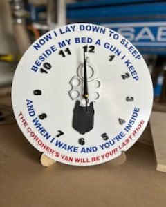 Handgun Clock (Painted)