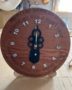 Handgun Clock (Stained)