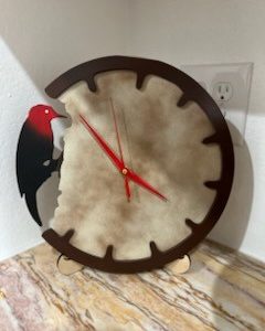 Wood Pecker Clock