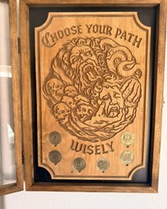 choose your path wisely shadow box plaque