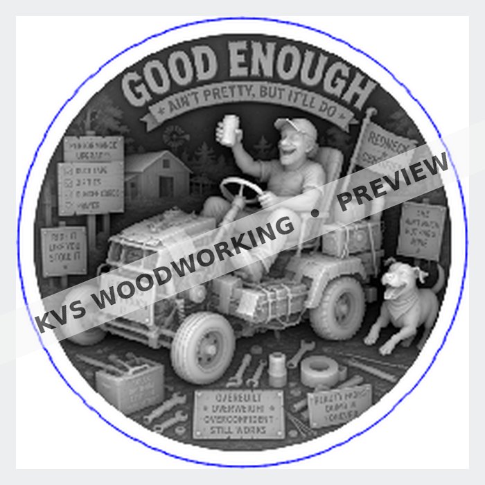 KVS Woodworking coin preview — Busted Knuckle Good Enough Backyard Build