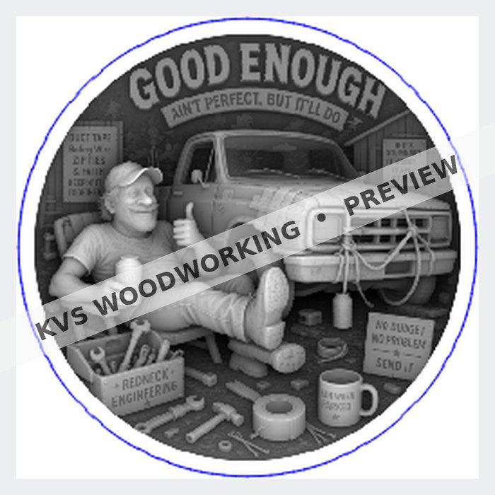 KVS Woodworking coin preview — Busted Knuckle — Good Enough: Truck Restorer