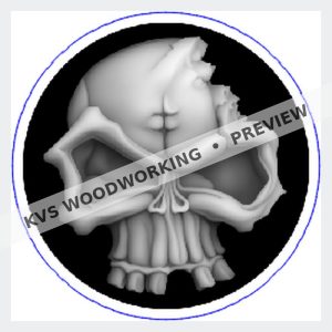 KVS Woodworking coin preview — Cracked Skull — Fractured Bones