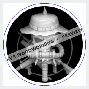 KVS Woodworking coin preview — Deep-Sea Diver Skull — Vintage Helmet