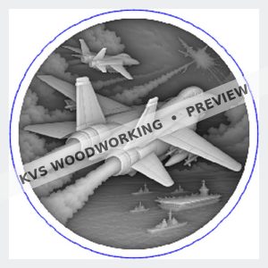 KVS Woodworking coin preview — Naval Fighter — Formation Above the Fleet