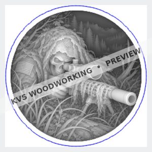 KVS Woodworking coin preview — American Warrior — Sniper in the Pines