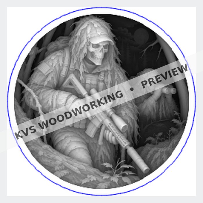 KVS Woodworking coin preview — American Warrior — Shadow Patrol