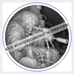 KVS Woodworking coin preview — American Warrior — Ruins Overwatch