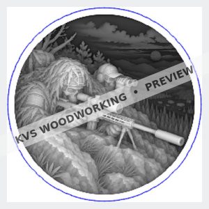 KVS Woodworking coin preview — American Warrior — Ridge-Line Marksman