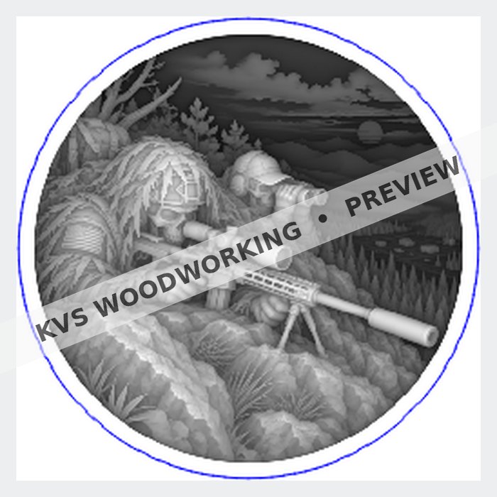 KVS Woodworking coin preview — American Warrior — Ridge-Line Marksman