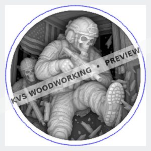 KVS Woodworking coin preview — American Warrior — Entry Team