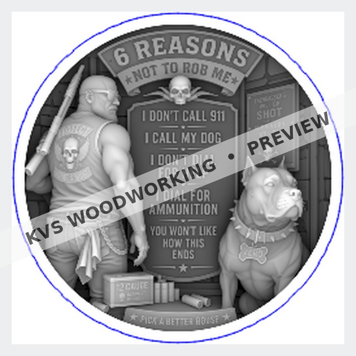 KVS Woodworking coin design — Garage Watchdog