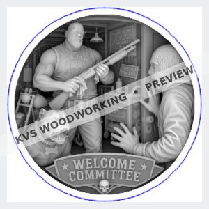 KVS Woodworking coin design — Welcome Committee