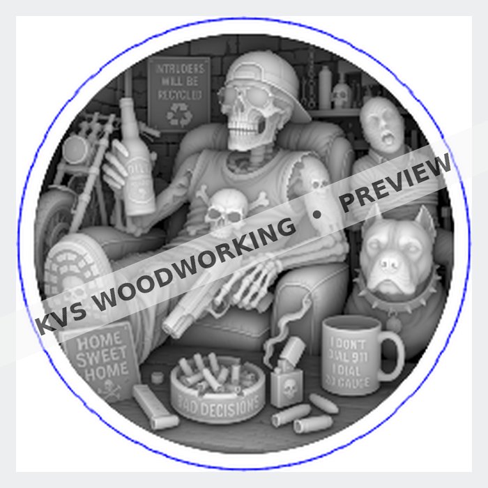KVS Woodworking coin design — Home Sweet Home
