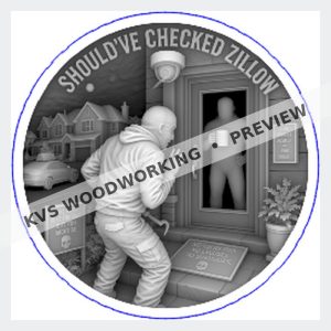KVS Woodworking coin design preview — Should've Checked Zillow