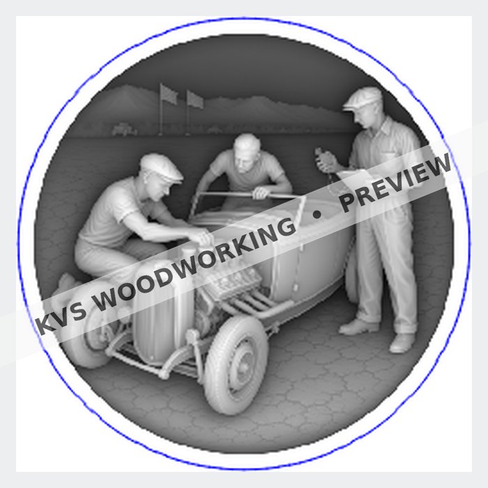 KVS Woodworking coin preview — NHRA 75th Anniversary — Hot Rod Builders
