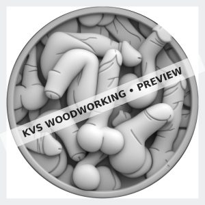 Watermarked grayscale preview of A Bunch of Dicks — Novelty Pattern digital coin design
