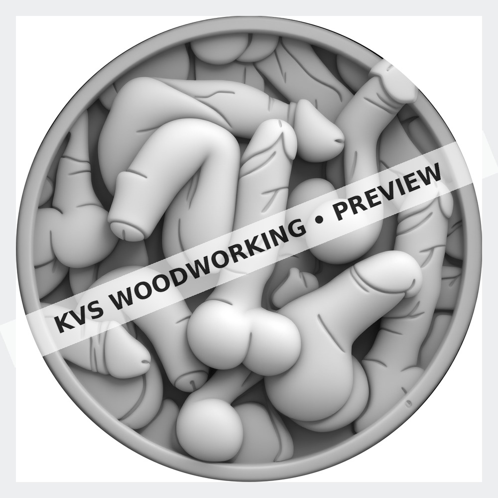 Watermarked grayscale preview of A Bunch of Dicks — Novelty Pattern digital coin design