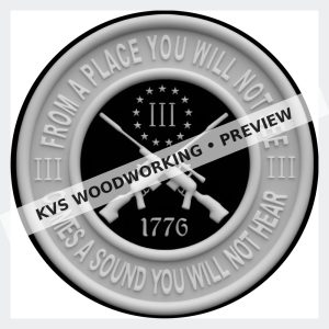 Watermarked grayscale preview of A Sound You Will Not Hear — 1776 digital coin design