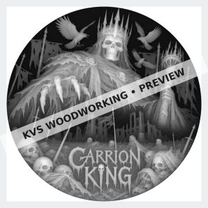 Watermarked grayscale preview of Carrion King — Crowned Reaper digital coin design