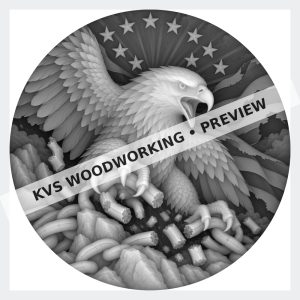Watermarked grayscale preview of Chains No More — Eagle of Freedom digital coin design
