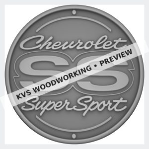 Watermarked grayscale preview of Chevrolet SS — Super Sport digital coin design