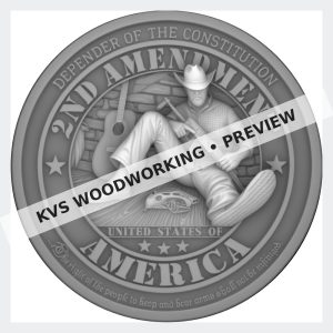 Watermarked grayscale preview of Defenders of the Constitution — Second Amendment digital coin design