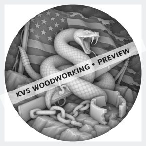 Watermarked grayscale preview of Don’t Tread Here — Rattlesnake and Musket digital coin design