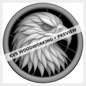 Watermarked grayscale preview of Eagle — Proud Profile digital coin design