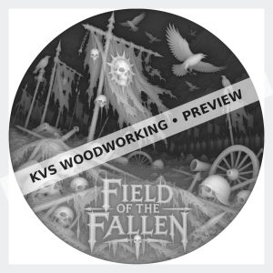 Watermarked grayscale preview of Field of the Fallen — Battlefield Remains digital coin design