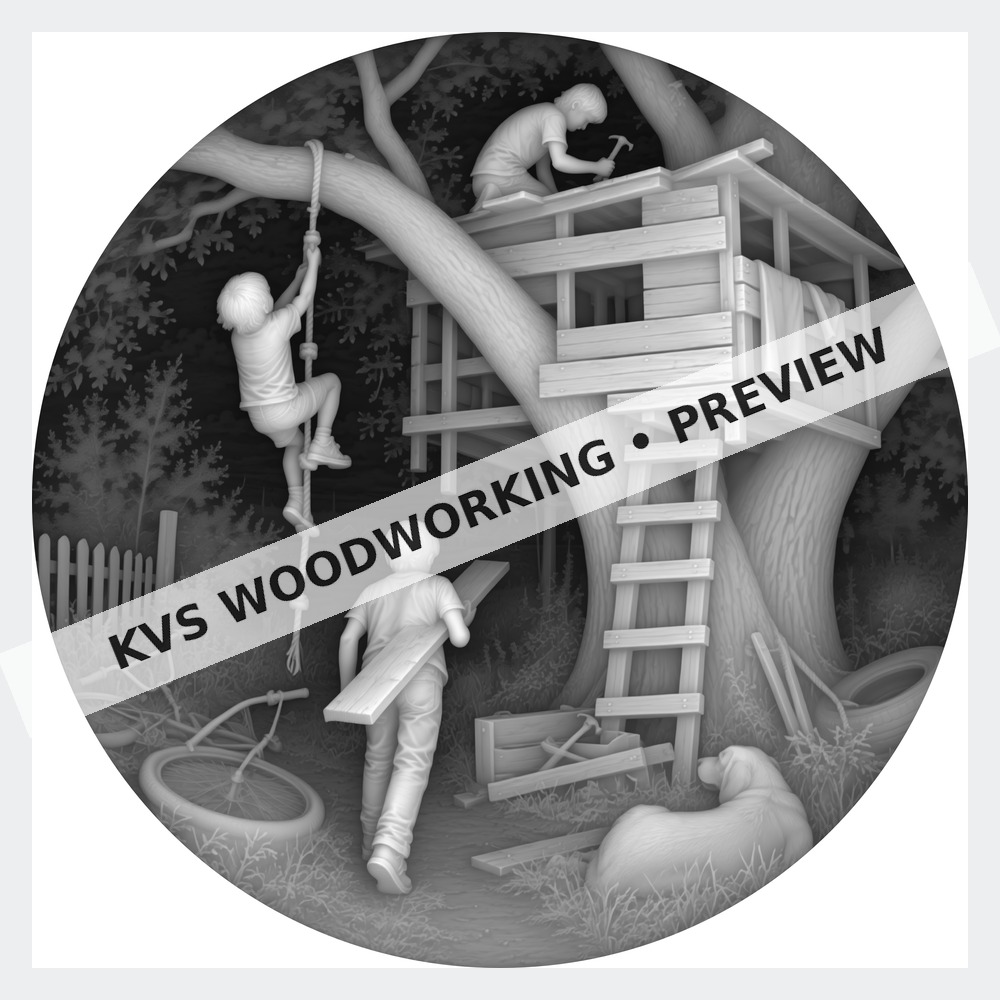 Watermarked grayscale preview of Gen X — No Regrets, Backyard Treehouse digital coin design