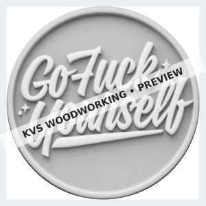 Watermarked grayscale preview of Go Fuck Yourself — Script Coin digital coin design