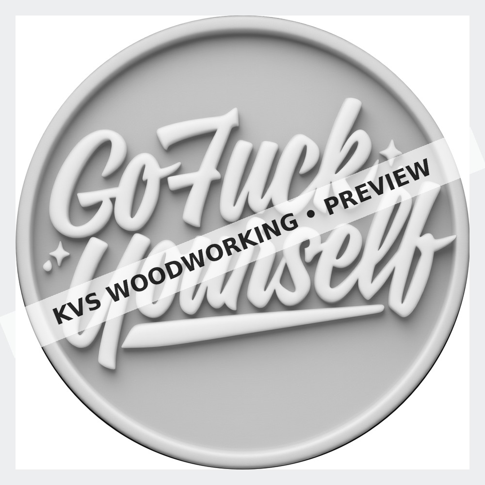 Watermarked grayscale preview of Go Fuck Yourself — Script Coin digital coin design