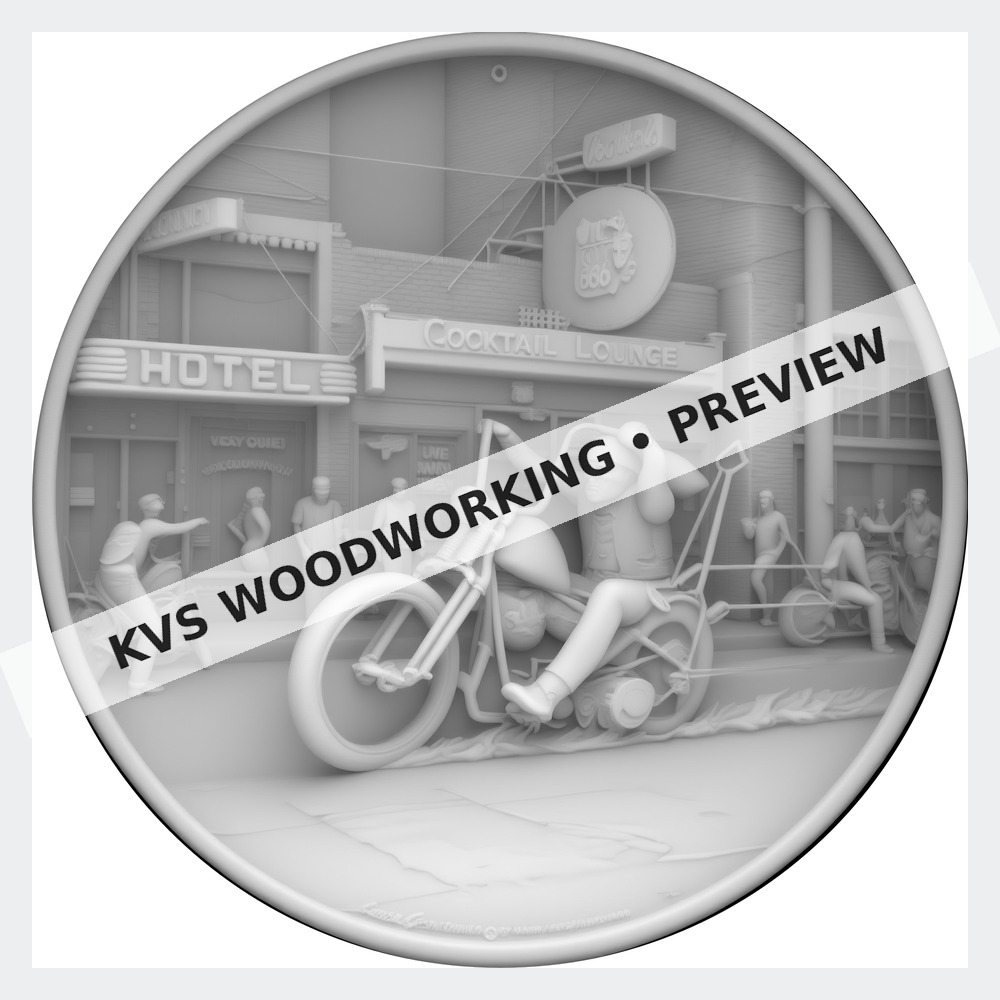 Watermarked grayscale preview of Highway to Hell — Roadside Motorcycle Stop digital coin design