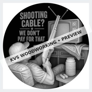 Watermarked grayscale preview of Hollow Points — Shooting Cable digital coin design