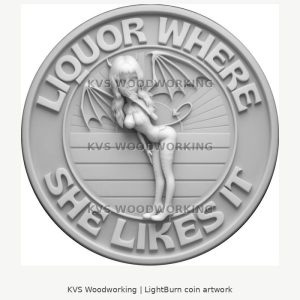 Liquor Where She Likes It – Retro Bar Humor