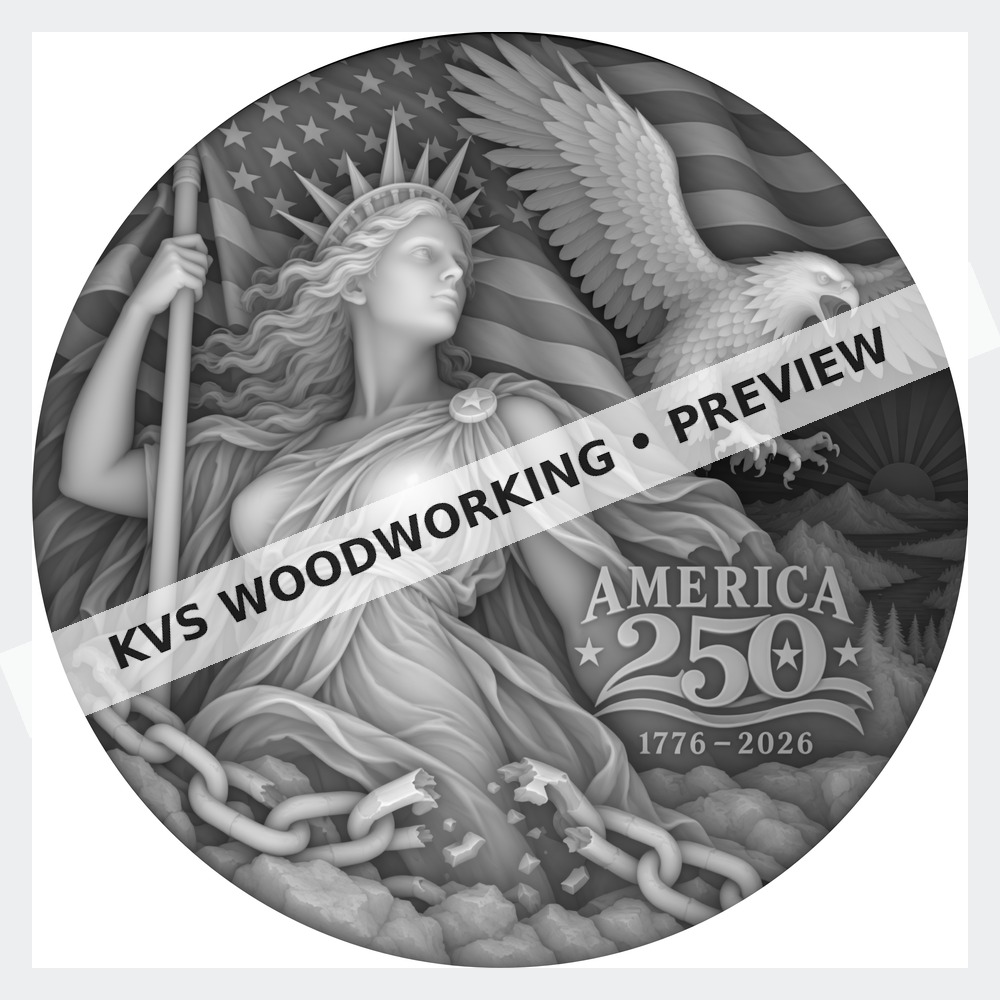 Watermarked grayscale preview of Liberty’s 250th — America 1776–2026 digital coin design