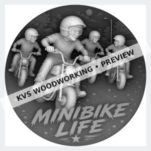 Watermarked grayscale preview of Minibike Life — Night Ride Crew digital coin design