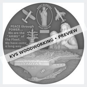 Watermarked grayscale preview of Peace Through Power — The Fleet digital coin design