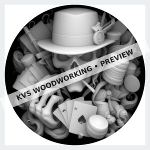 Watermarked grayscale preview of Poker Skull — High Stakes digital coin design