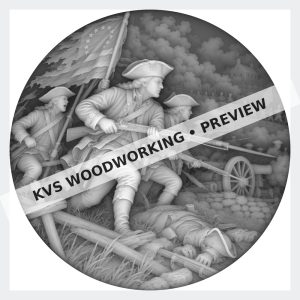Watermarked grayscale preview of Revolution’s Charge — Colonial Advance digital coin design