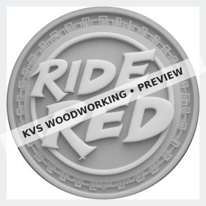 Watermarked grayscale preview of Ride Red — Motorcycle Motto digital coin design