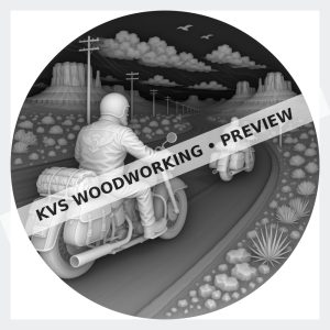 Watermarked grayscale preview of Route 66 — Motorcycle Ride through the Desert digital coin design