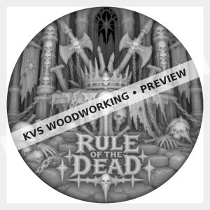 Watermarked grayscale preview of Rule of the Dead — Fallen Crown digital coin design