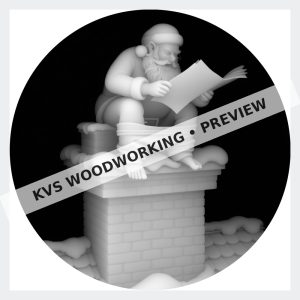 Watermarked grayscale preview of Santa — Chimney Bathroom Break digital coin design