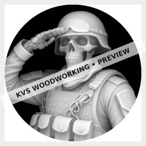 Watermarked grayscale preview of Skull Soldier — Salute digital coin design