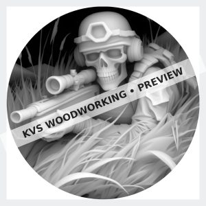 Watermarked grayscale preview of Skull Soldier — Waiting in the Grass digital coin design