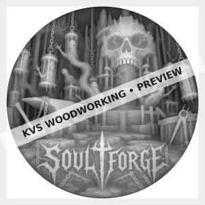 Watermarked grayscale preview of Soul Forge — Skull Foundry digital coin design