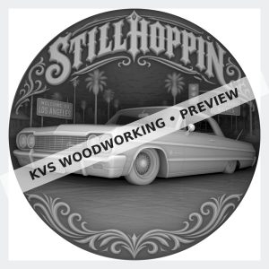 Watermarked grayscale preview of Still Hoppin — Night on the Boulevard digital coin design