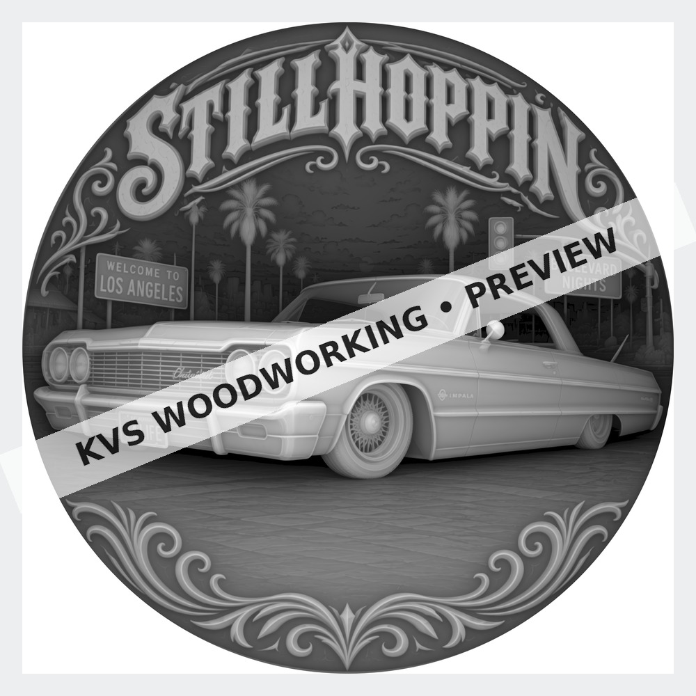 Watermarked grayscale preview of Still Hoppin — Night on the Boulevard digital coin design
